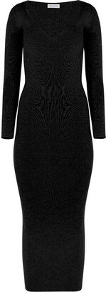 V-neck long-sleeve dress-AA