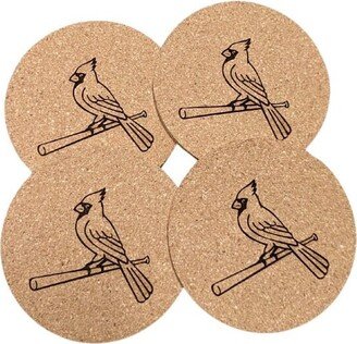 Cardinals Cork Coaster Set