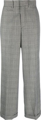 CANAKU Houndstooth Straight-Leg Trousers