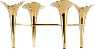 Gold Bloom Taper Candle Holder