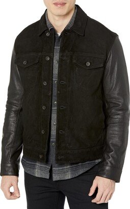 Men's Rex Modern Leather Trucker Jacket