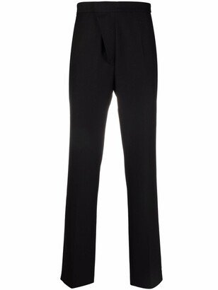 Straight-Leg Tailored Trousers-EA