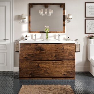 Smiley 48 Inch Freestanding Rosewood Bathroom Vanity