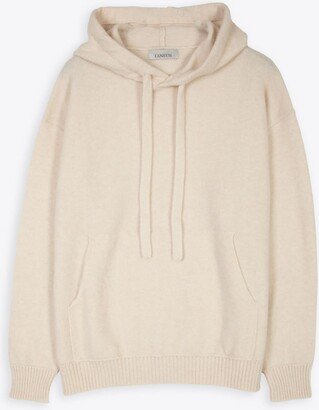 Cappuccio Soft Cashmere Off white cashmere hooded sweater