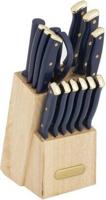 15pc Cutlery Set - Gold and Navy