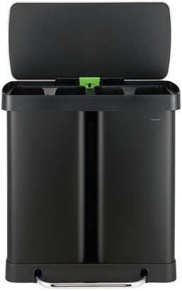 Edmund Kitchen Trash/Recycling 16Gal Double-Bucket Trash Can