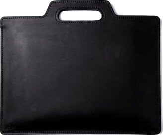 Roarcraft Flat Design Leather Portfolio - Black