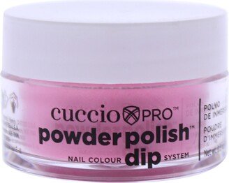 Pro Powder Polish Nail Colour Dip System - Bright Pink with Gold Mica by Cuccio Colour for Women - 0.5 oz Nail Powder