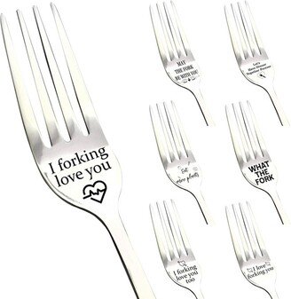 2023 New Mother's Day Gifts I Love You Funny Engraved Fork Stainless Steel Couple Best Valentines Gift For Loved One