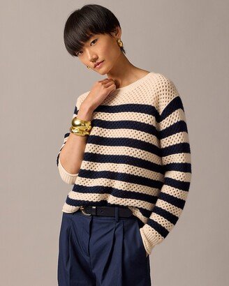 Collection cashmere pointelle roll-cuff sweater