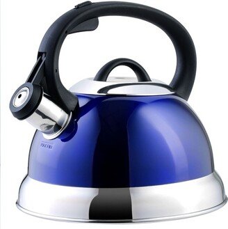 Flintshire 1.75 Quart Whistling Stovetop Tea Kettle in Blue