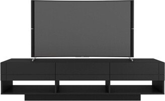 Stereo TV Stand for TVs up to 80 Black - Nexera