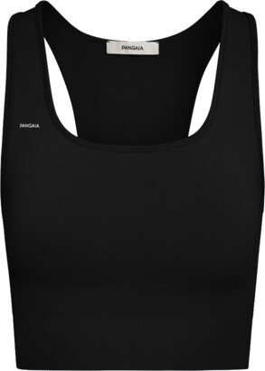 Women’s Plant-Stretch Longline Sports Bra — black XXS