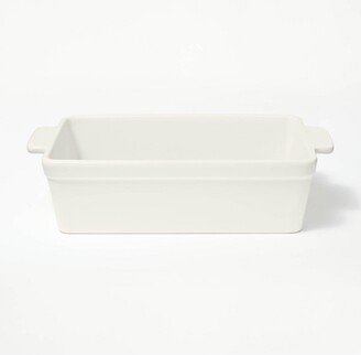 1.5qt Rectangle Stoneware Loaf Dish Cream - Figmint™