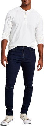 And Now This Pearson Mens Ripped Dark Wash Skinny Jeans