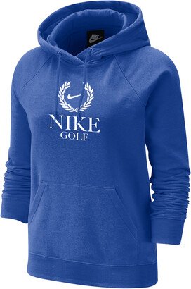 Women's Golf Fleece Hoodie in Blue-AA