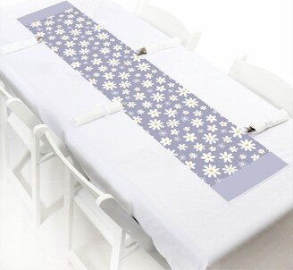 Big Dot Of Happiness Purple Daisy Flowers - Petite Floral Party Paper Table Runner - 12 x 60 inches