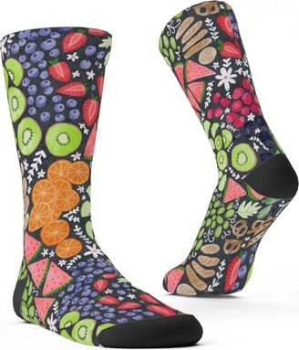 Socks: Fruity Medley Picnic Custom Socks, Multicolor