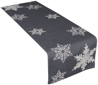 Glisten Snowflake Embroidered Christmas Table Runner, 16