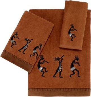 Zuni Embroidered Kokopelliscotton Bath Towels