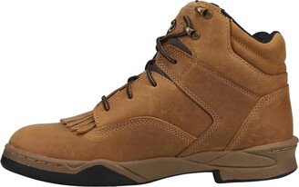 Mens Horseshoe Kiltie 5 Inch Non-Marking Steel Toe Work Safety Shoes Casual - Brown - Size 8.5 M