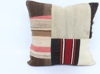 Body Pillow, Antique Pillows, Kilim White Pillow Case, Geometric Cushion, Coastal Cover, Mudcloth 427