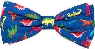 The Worthy Dog Dino Bow Tie Adjustable Collar Attachment Accessory - Navy - L