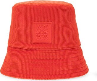 Logo-Patch Corduroy Bucket Hat-AA