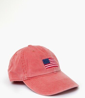 Nantucket Red American Flag Needlepoint Hat