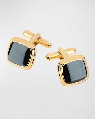 Men's Sutton Black Lacquer Cushion Cufflinks