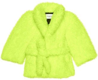 Faux Fur Belted Jacket