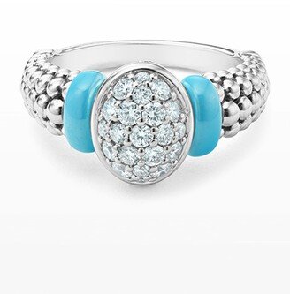 Blue Caviar Pave Diamond Stacking Ring
