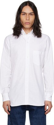 White Spread Collar Shirt