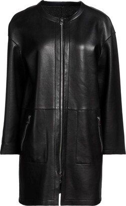 THE JACKIE LEATHERS Coat Black