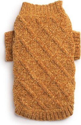 fabdog Gold Chenille Pet Sweater