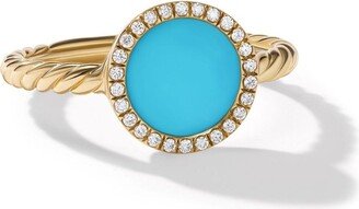 18kt yellow gold Petite DY Elements turquoise diamond ring