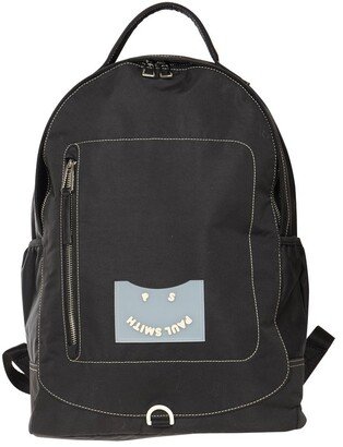 Happy Logo-Patch Contrast Stitched Backpack