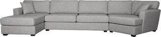 Elizabeth Stain Resistant Fabric Cuddler Sectional Sofa - Abbyson Living