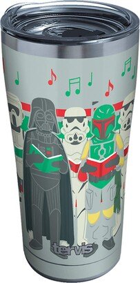 Star Wars Christmas Holiday Carolling Triple Walled Insulated Tumbler Travel Cup Keeps Drinks Cold & Hot, 20oz Legacy, Stainless Steel