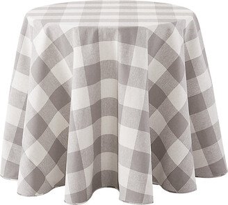 Buffalo Check 90 Round Tablecloth Gray