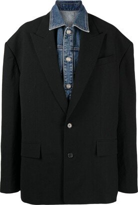 Peak-Lapels Oversized Blazer