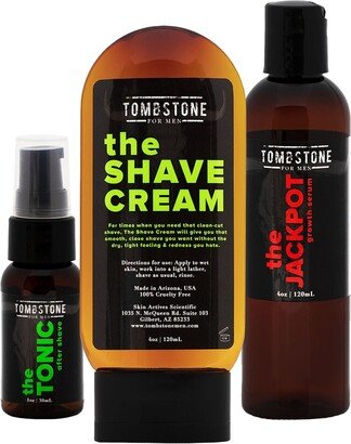 Tombstone For Men Stay Calm & Beard Care Kit - The Shave Cream, The Jackpot, & The Tonic-AA