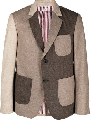 Colour-Block Wool Blazer