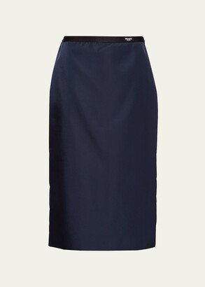 Re-Nylon Straight Midi Skirt