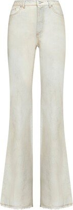 Frayed Hem Flared Jeans