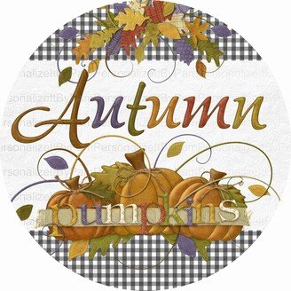 Fall Autumn Pumpkins Wreath Sign, Floral Sign, Personalize It By Pam, Signs