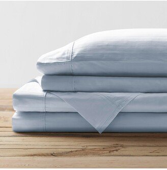 Brielle Home 300 Thread Count Cotton Dobby Striped Sheet Set, King