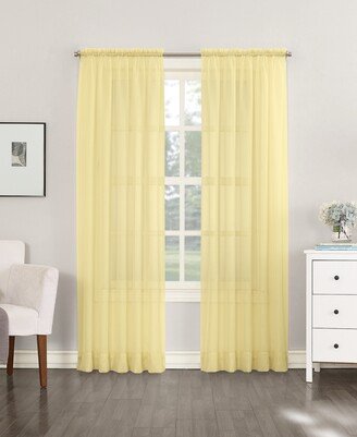 No. 918 Sheer Voile Rod Pocket Top Curtain Panel, 59 x 63