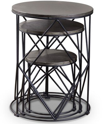 Melmar Round 3-Piece Nesting Table Set