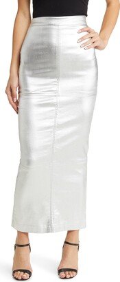 NIKKI LUND Iggy Metallic Maxi Skirt